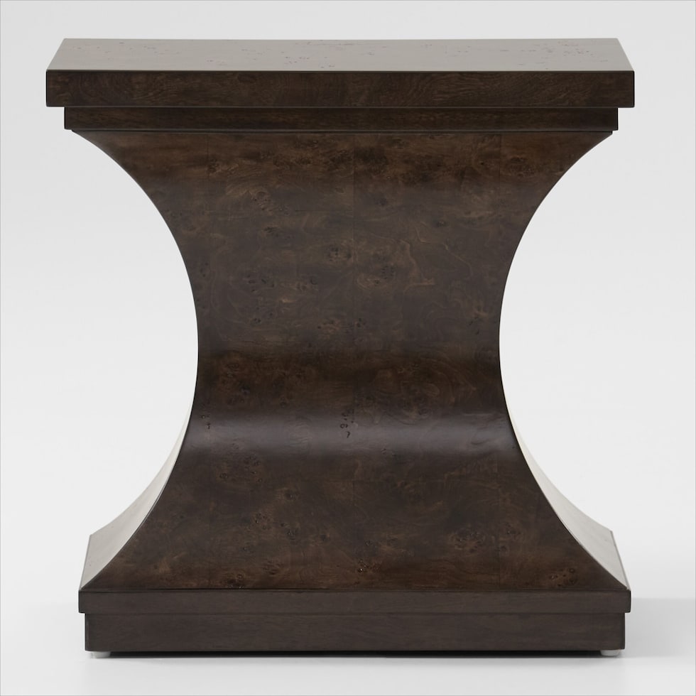 milan occasional dark brown chairside table   