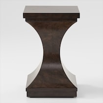 milan occasional dark brown chairside table   