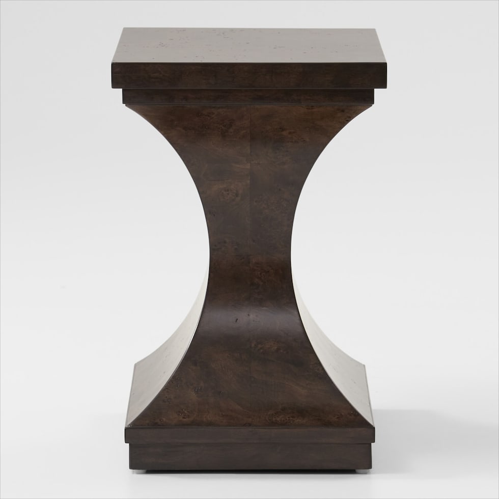 milan occasional dark brown chairside table   