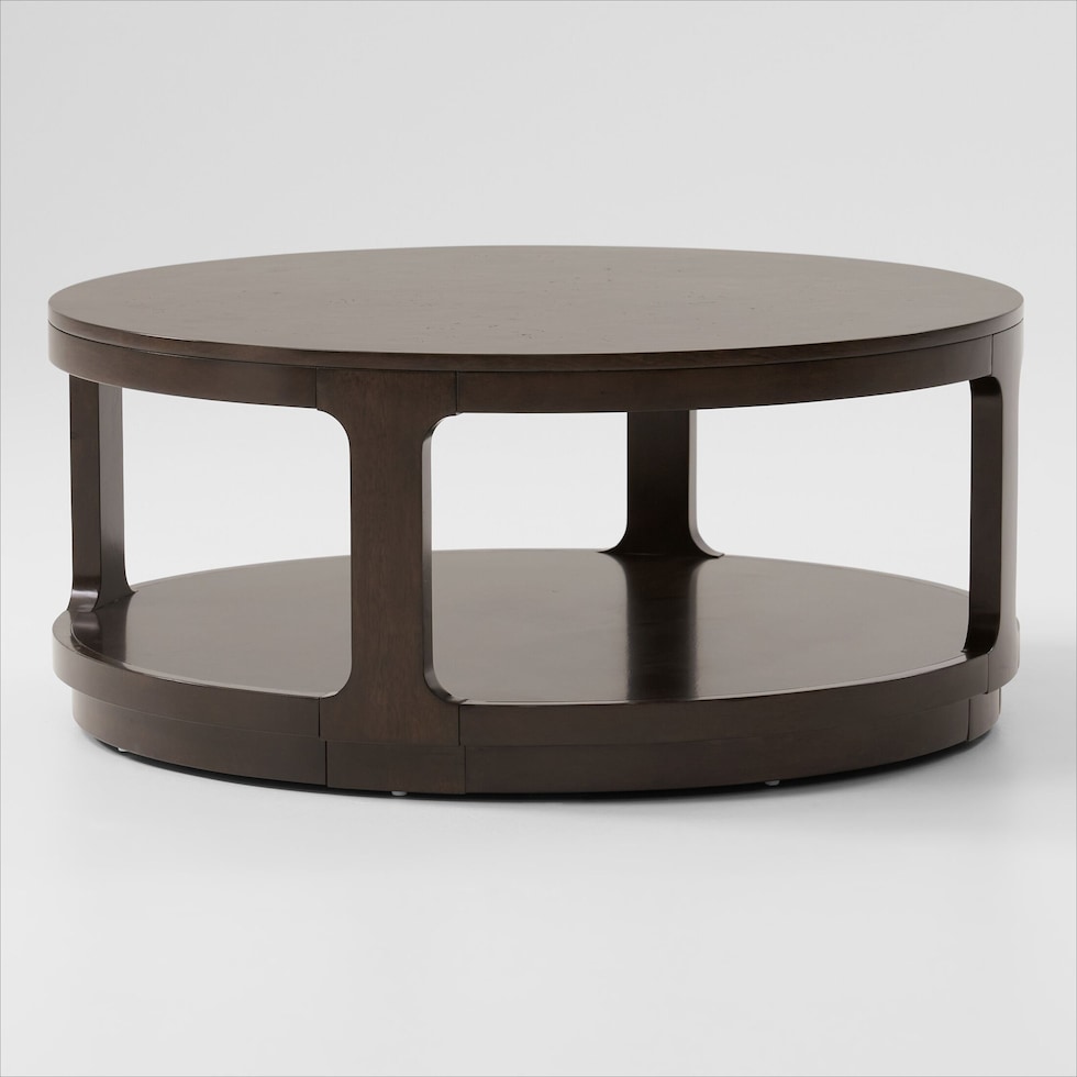 milan occasional dark brown coffee table   