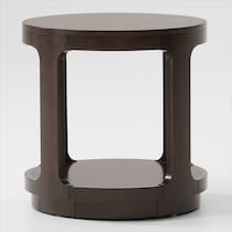 milan occasional dark brown end table   