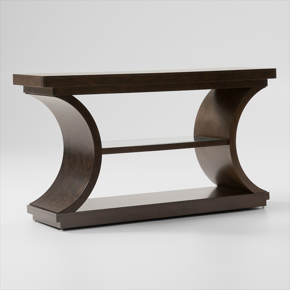 milan occasional dark brown sofa table   