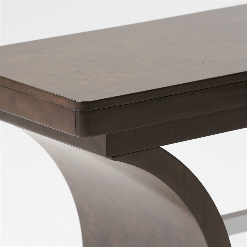 milan occasional dark brown sofa table   