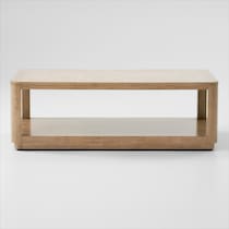 milan occasional light brown coffee table   