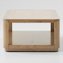 milan occasional light brown coffee table   