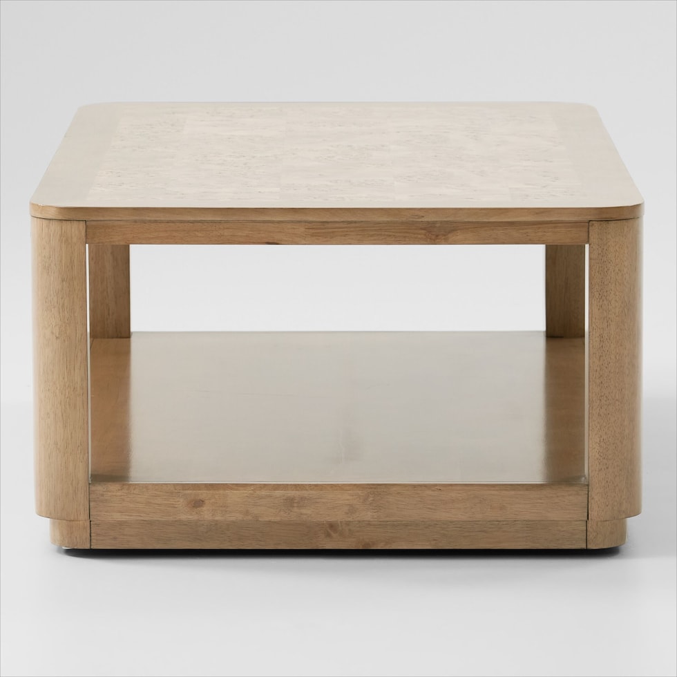 milan occasional light brown coffee table   