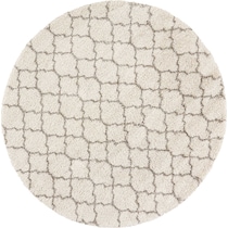 milano white area rug  round   