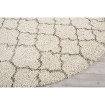 milano white area rug  round   