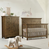 miley dark brown crib   