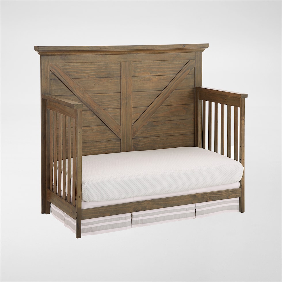 miley dark brown crib   