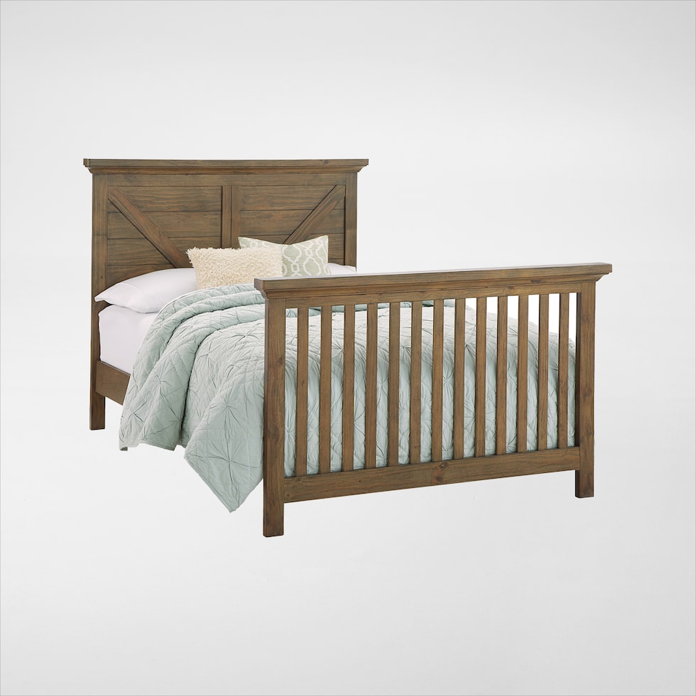 miley dark brown crib   
