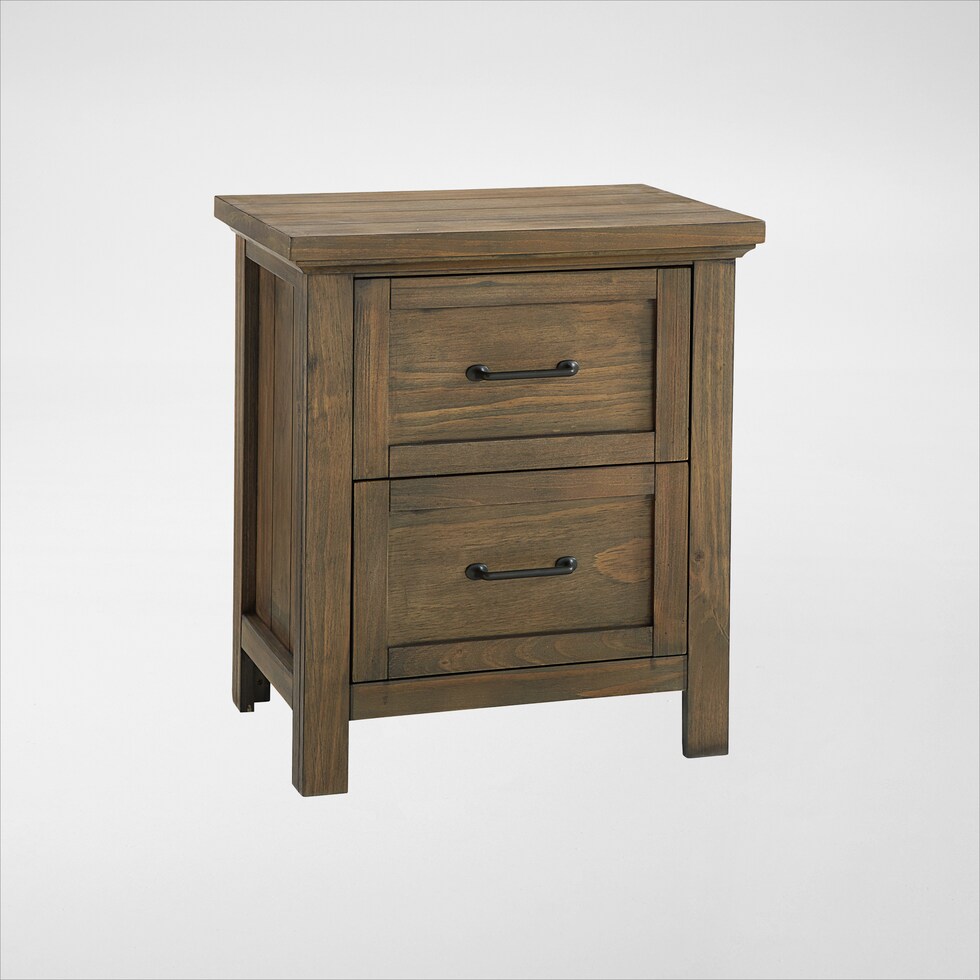 miley dark brown nightstand   