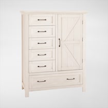 miley white door chest   