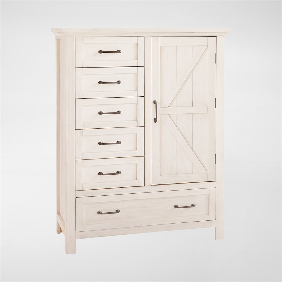 miley white door chest   