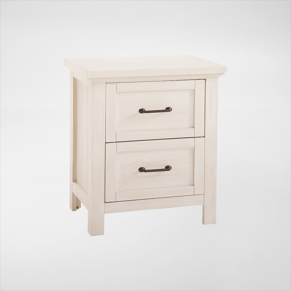 miley white nightstand   