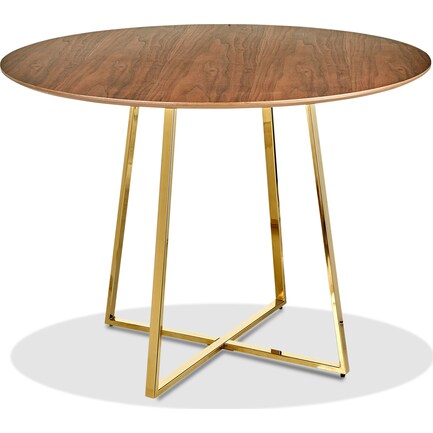 Miller Dining Table - Gold/Walnut