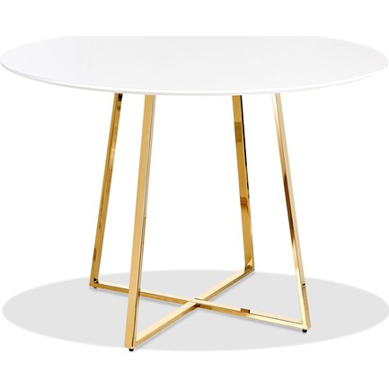 Miller Dining Table - Gold/White