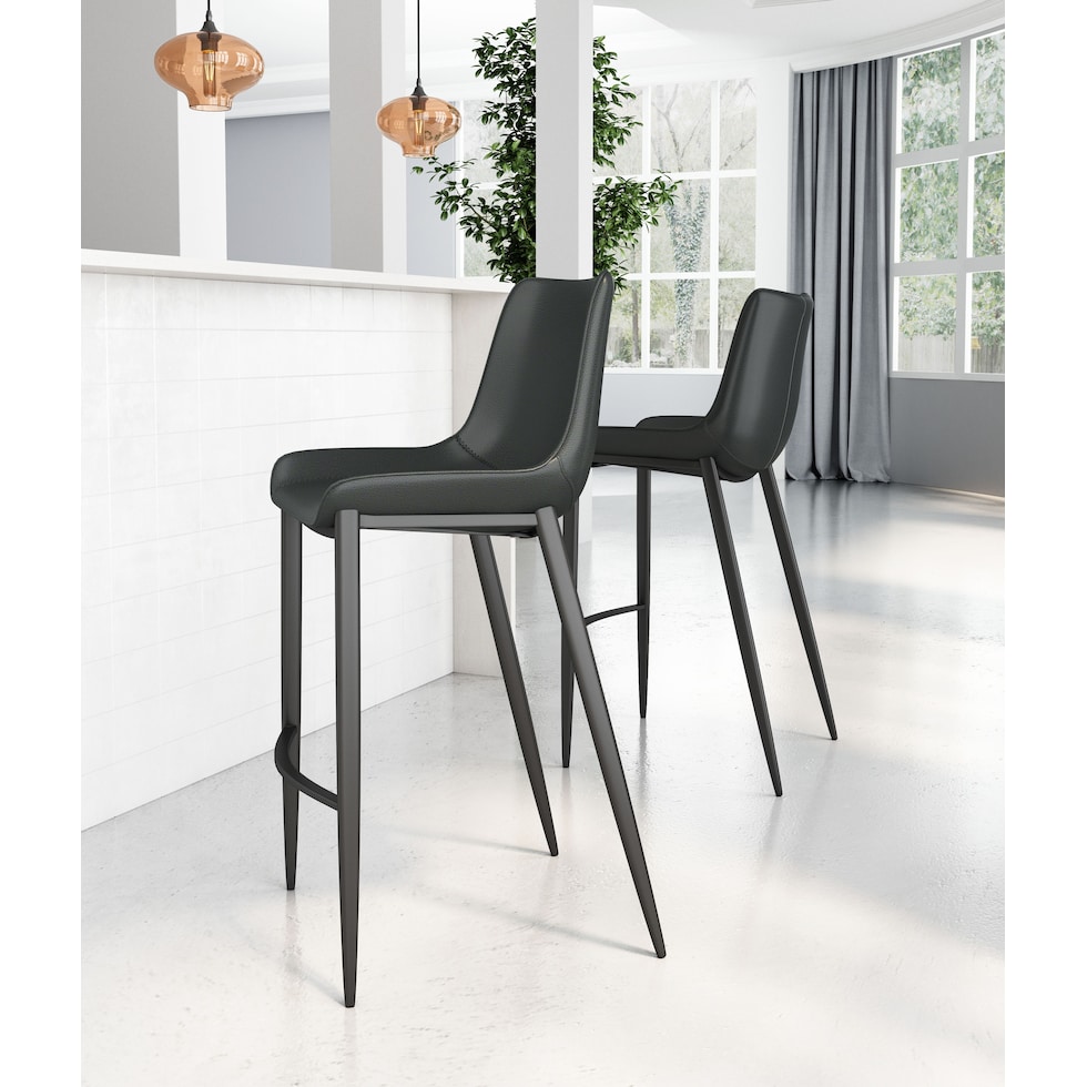 millie black bar stool   