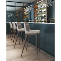 millie gray walnut bar stool   