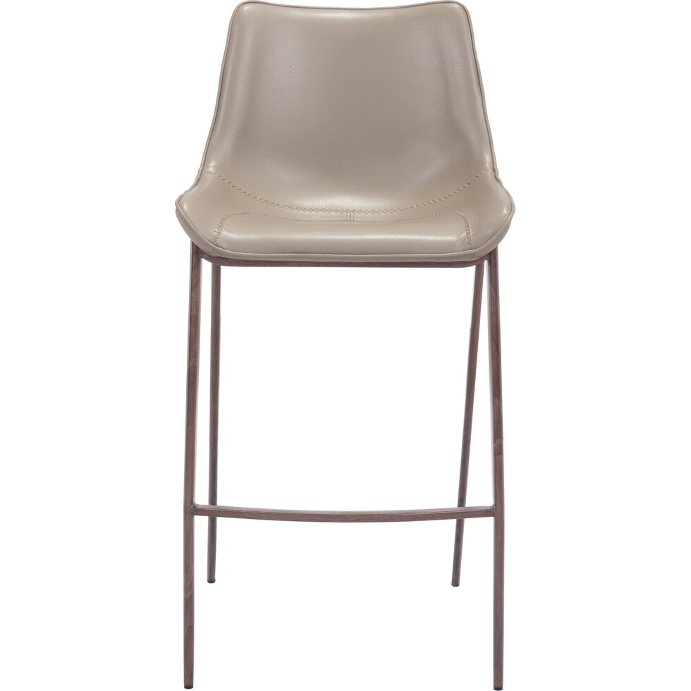 millie gray walnut bar stool   