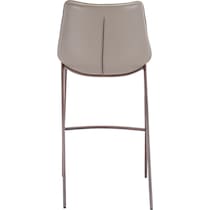 millie gray walnut bar stool   