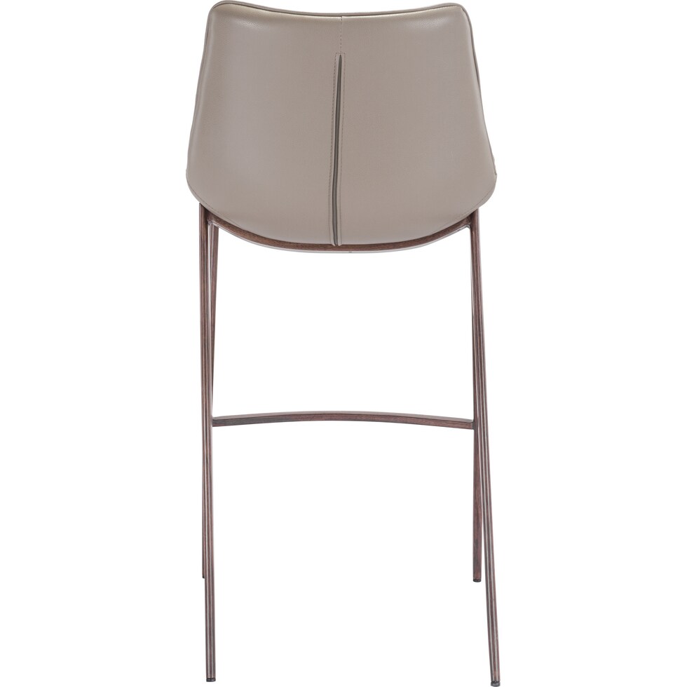 millie gray walnut bar stool   