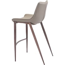 millie gray walnut bar stool   