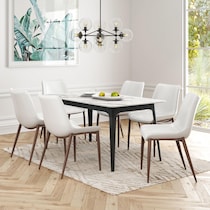 millie white dining chair   