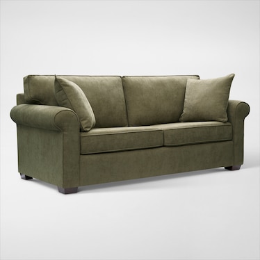 Milly Sofa and Loveseat Set - Olive