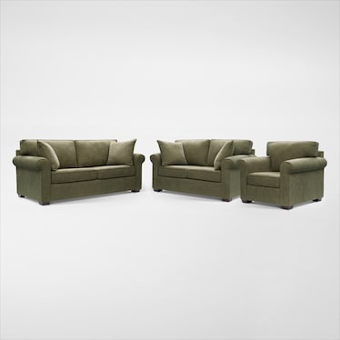 Milly Sofa, Loveseat and Chair Set