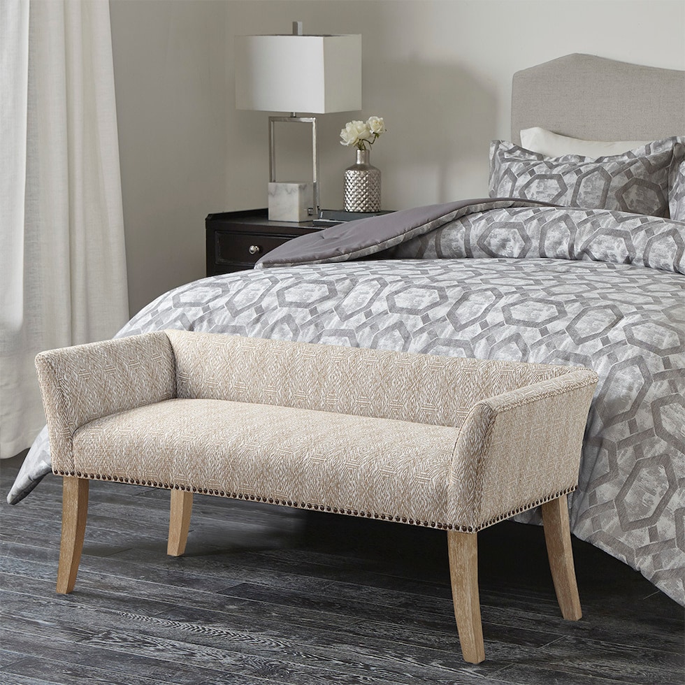 milo accent gray bench   