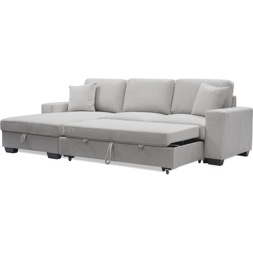 milo gray sleeper sectional   