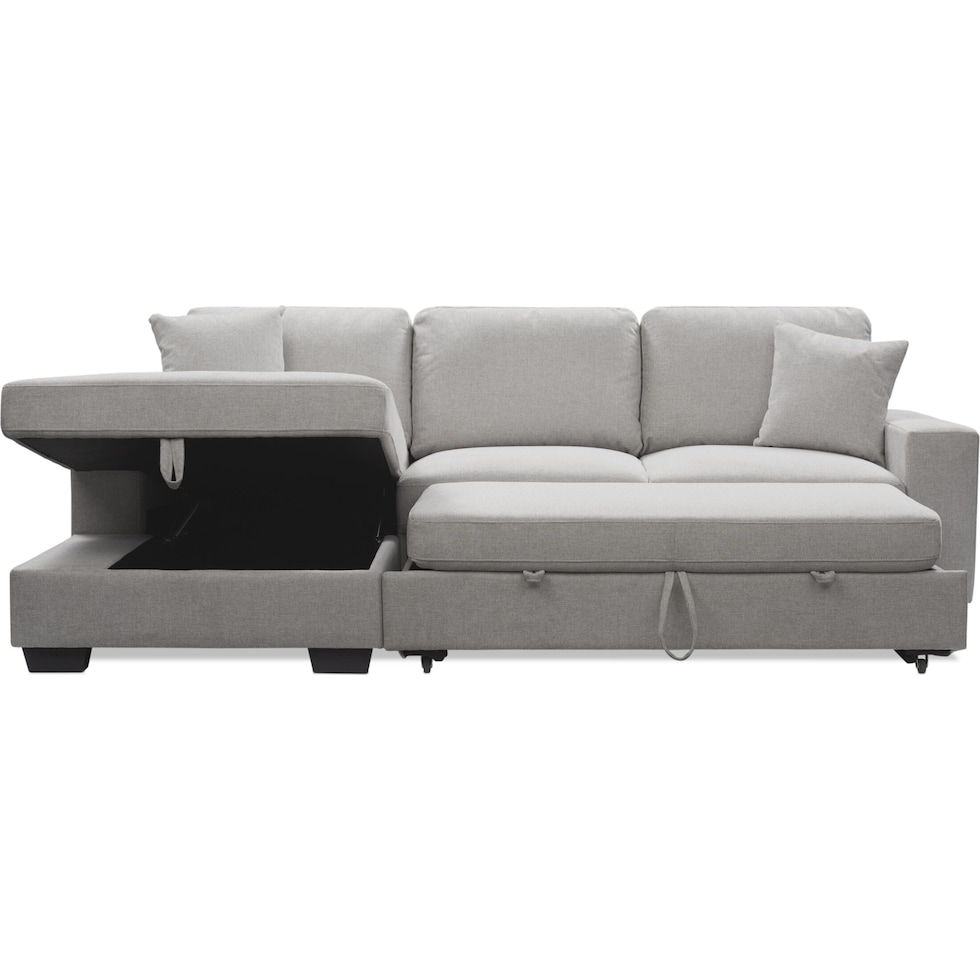 milo gray sleeper sectional   