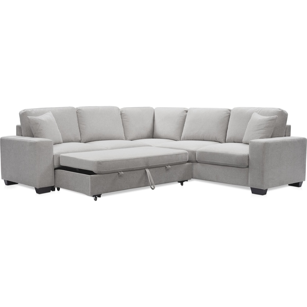 milo gray sleeper sectional   