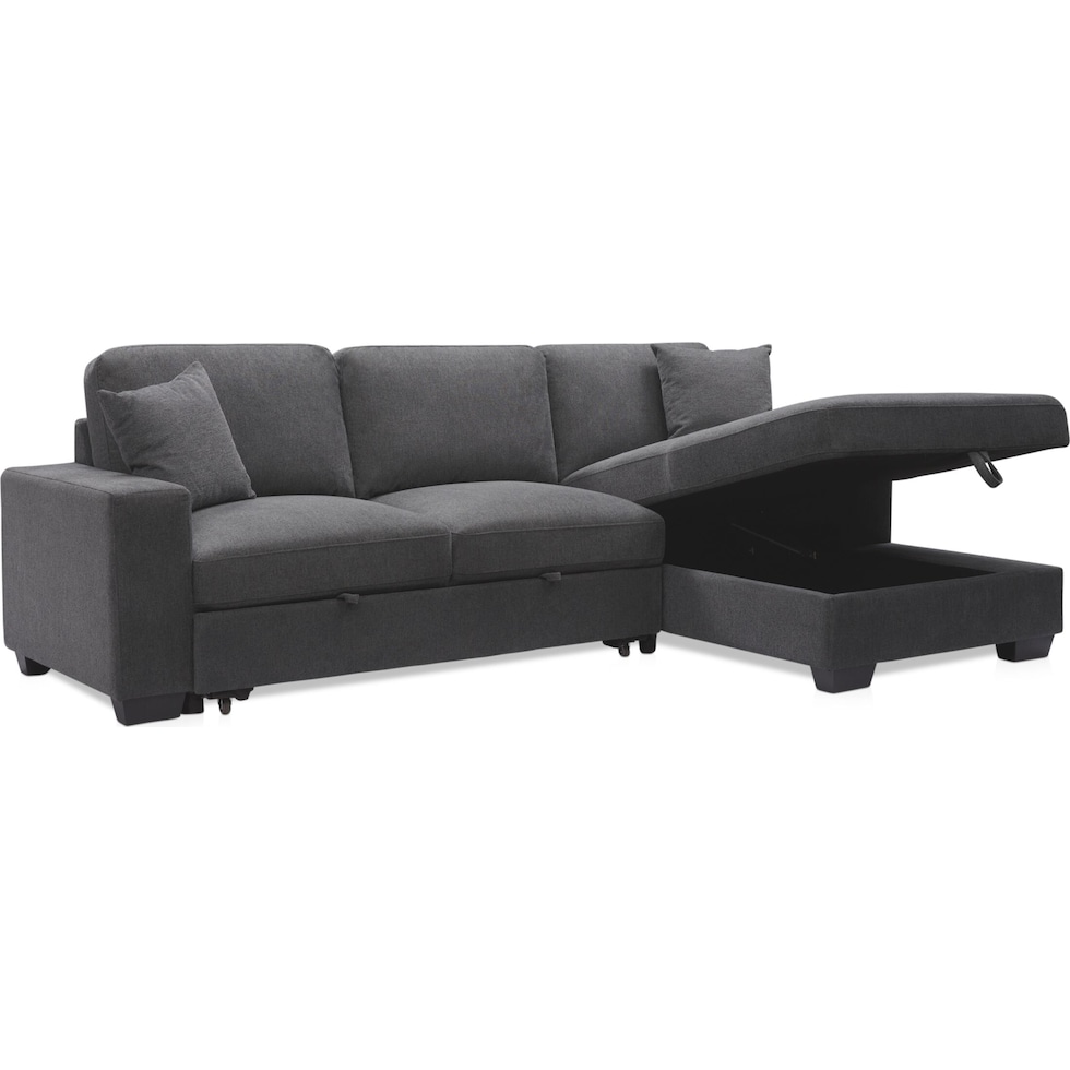 milo gray sleeper sectional   