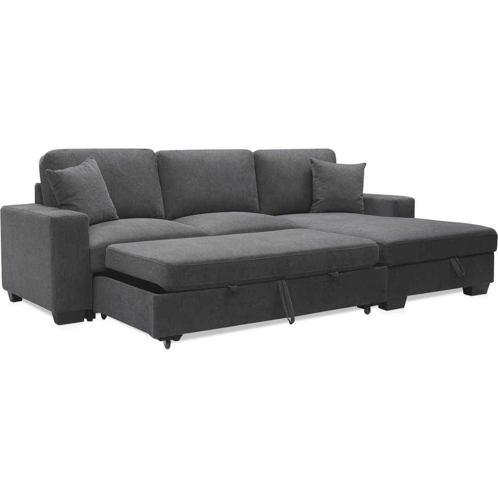 milo gray sleeper sectional   