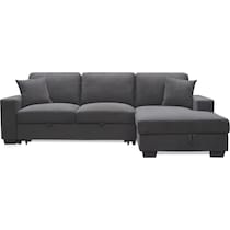 milo gray sleeper sectional   