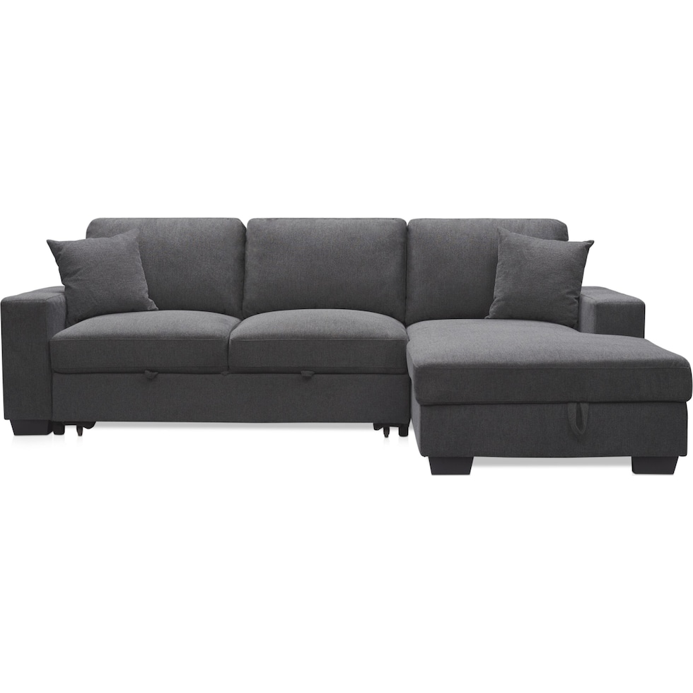 milo gray sleeper sectional   