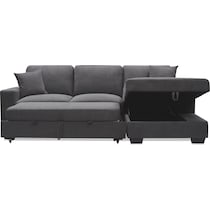 milo gray sleeper sectional   