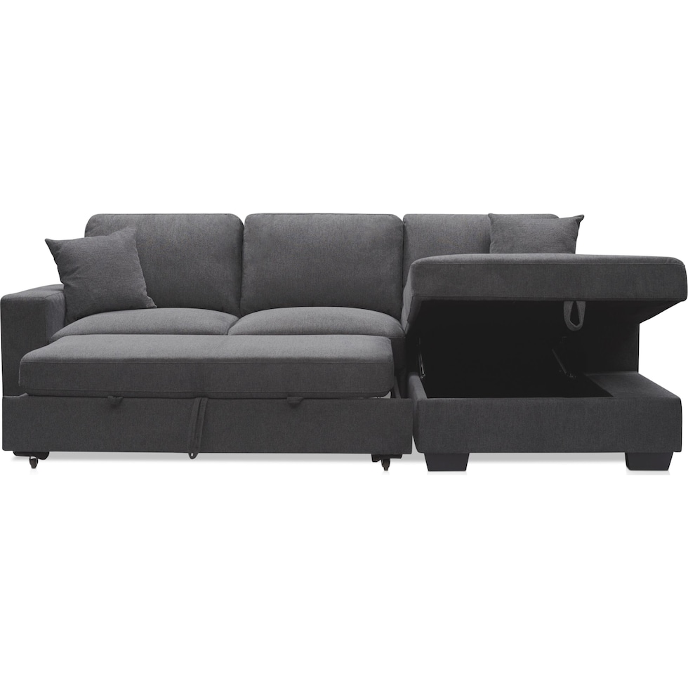 milo gray sleeper sectional   