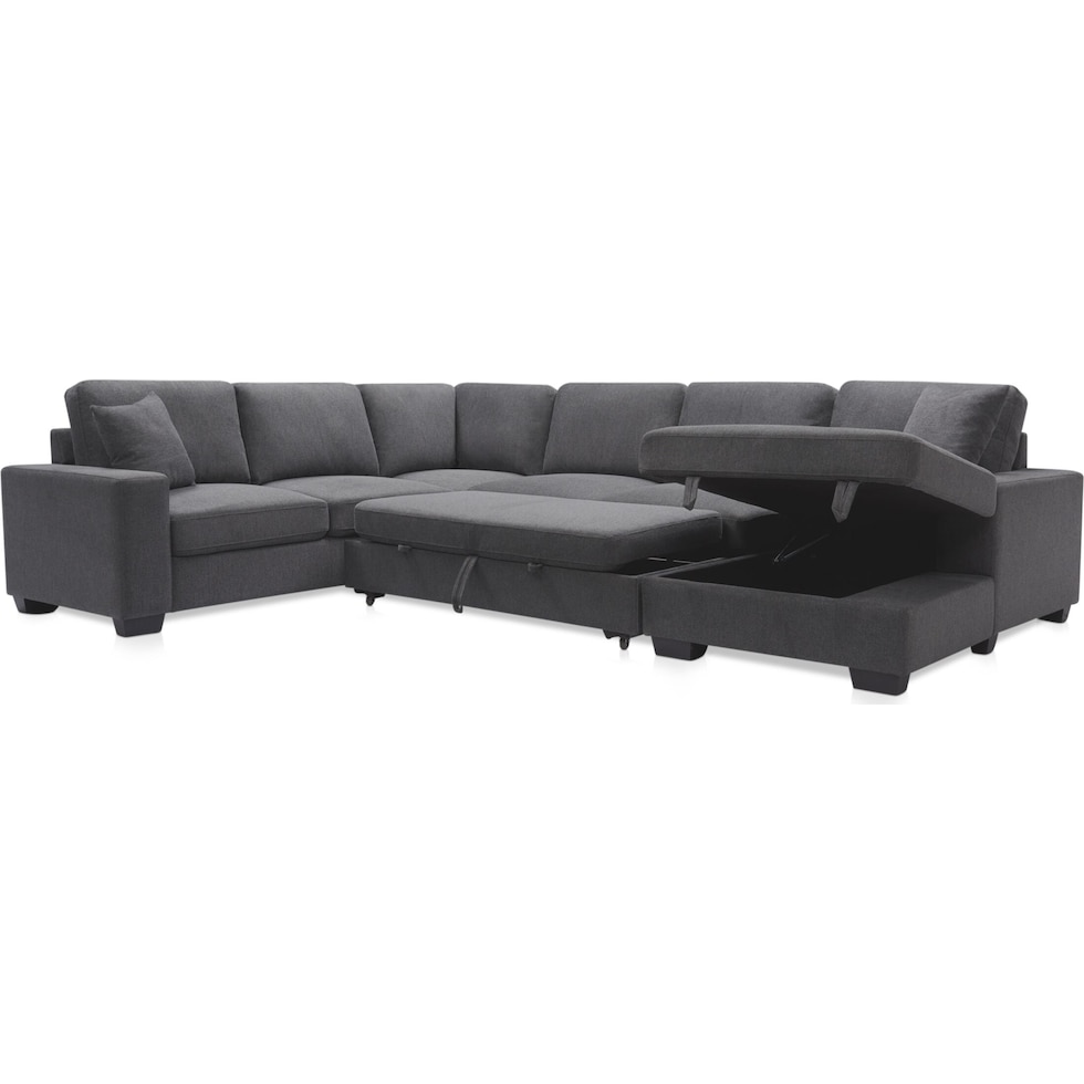 milo gray sleeper sectional   