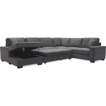 milo gray sleeper sectional   