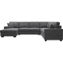 milo gray sleeper sectional   