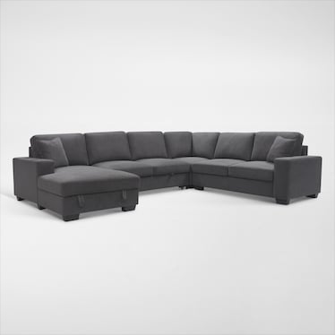 Milo 4-Piece Media Sleeper Sectional