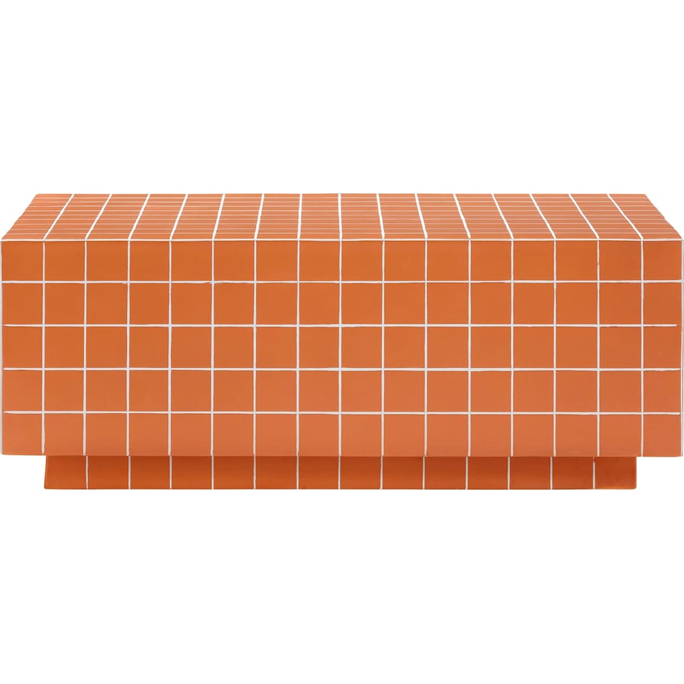 milwaukee orange coffee table   
