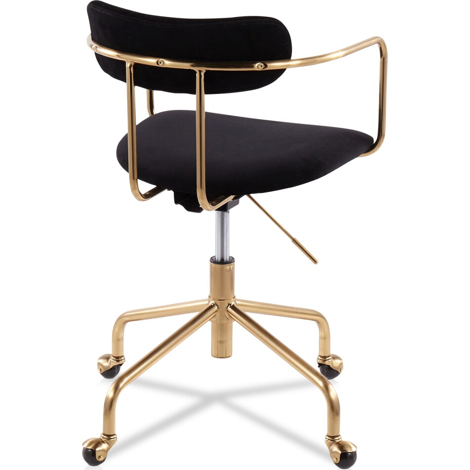 mindy black desk chair   