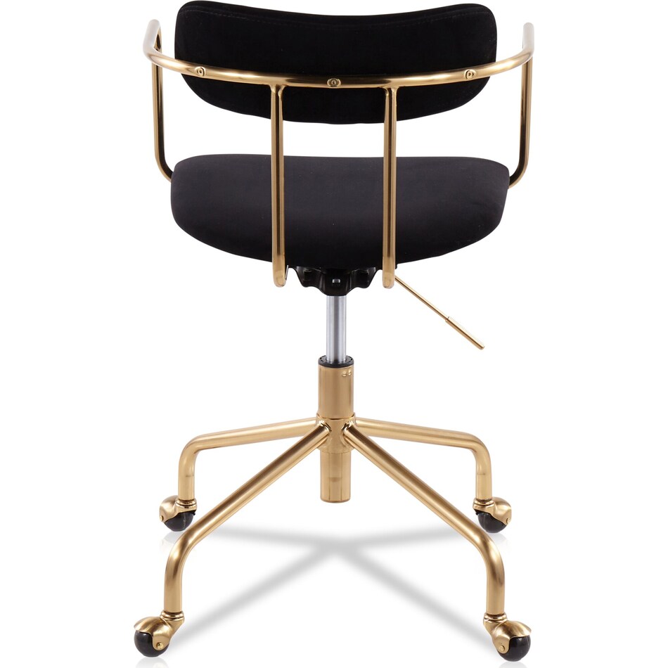 mindy black desk chair   