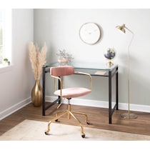 mindy pink desk chair   