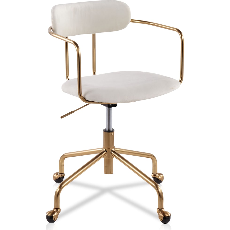 mindy white desk chair   