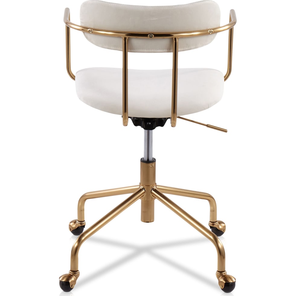 mindy white desk chair   